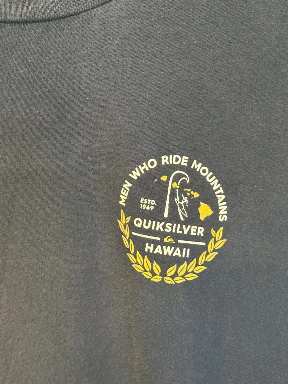 Quiksilver Navy Blue Long Sleeve Chest Logo Tee